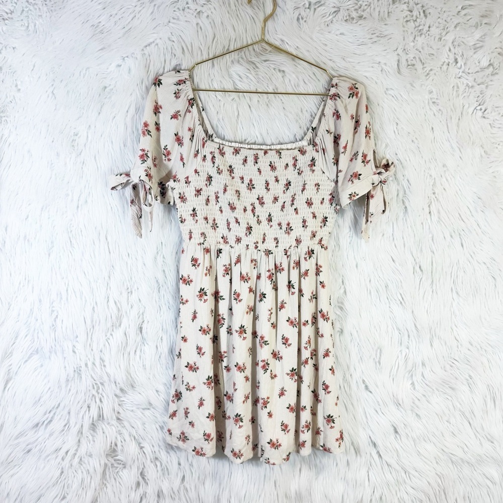 American Eagle Outfitters floral smocked peasant dress